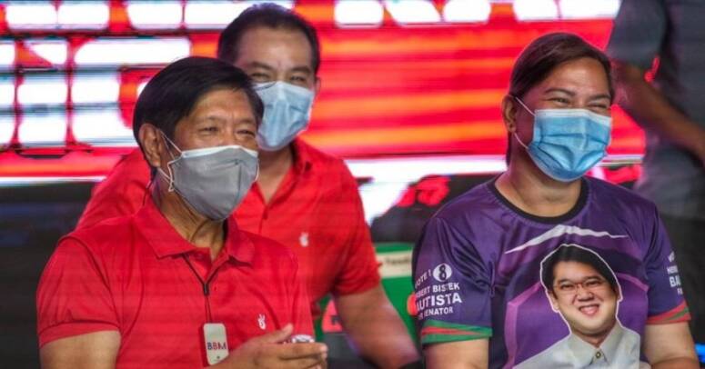 Ferdinand Marcos Jr. (left) and running mate, Sara Duterte (Credits Bongbong Marcos/ Facebook)