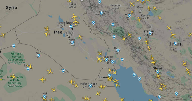 Capture Flightradar 08012020@10:04UTC