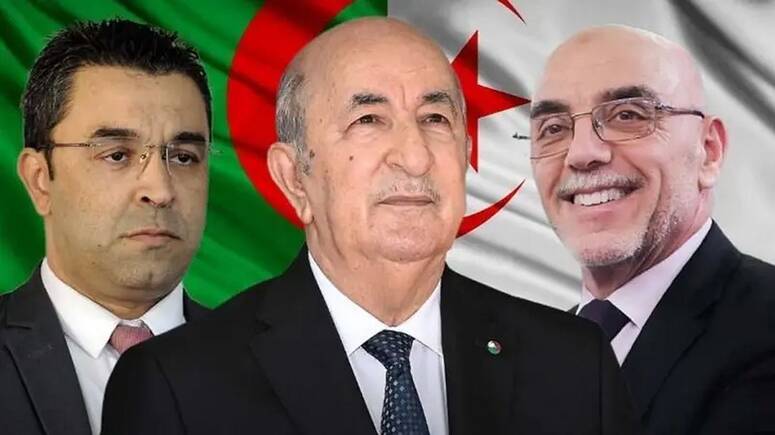 ترشّح الرئيس الجزائري الحالي عبد المجيد تبون في وجهه الإسلامي المعتدل عبد العالي حساني شريف والاشتراكي يوسف أوشيش