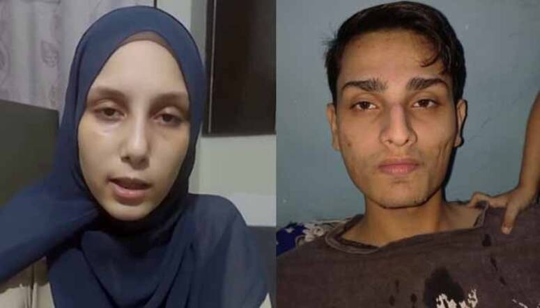 Tunisian woman, Sinda Ayyari (left) and her former husband, Muhammad Amir.  Geo News