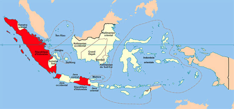 Indonesia Rebublic provinces map