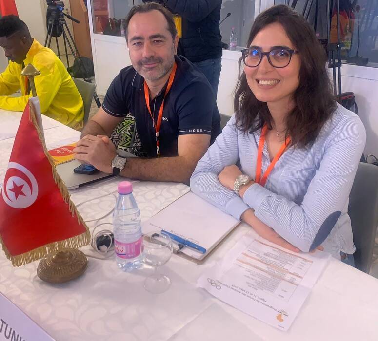 Heykel Megannem et Ibtissem Trimeche, membres du CNOT