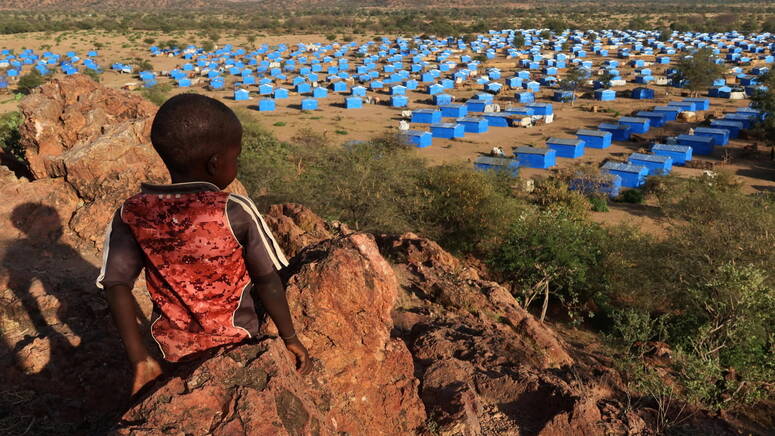 مخيم للنازحين قرب الحدود السودانية التشادية