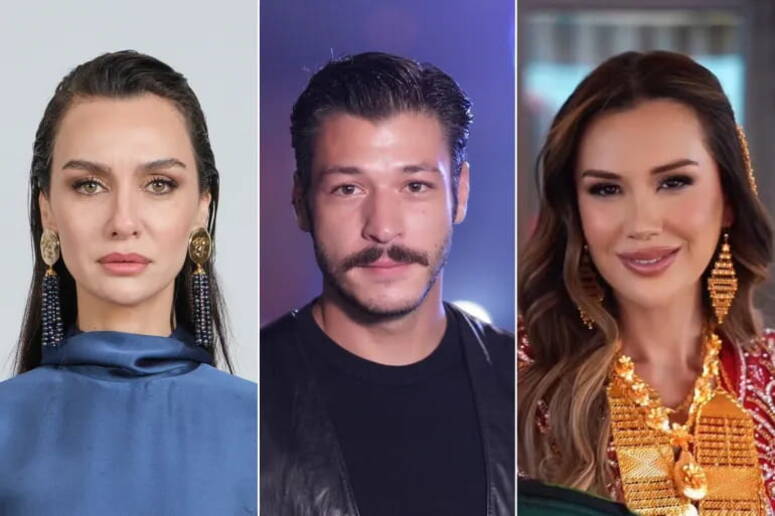 (من اليمين) ديلان بولات وكوبيلاي أكا وبيرجي أكالاي