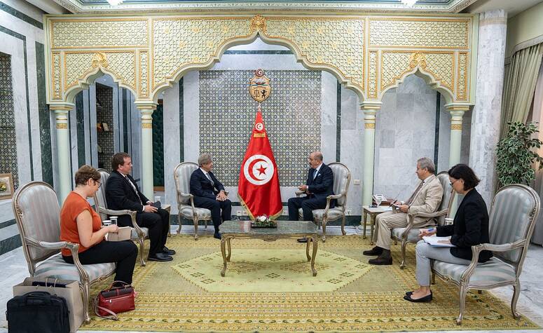 يستقبل سفير الجمهورية التركية بتونس