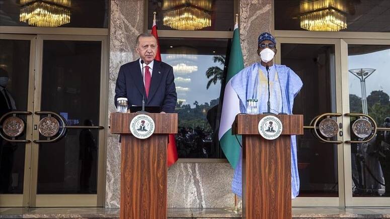 Erdogan avec son homologue nigérian, Muhammadu Buhari /AA