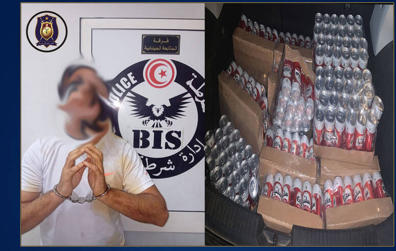 محل 11 مناشير من أجل العنف الشديد وبيع الخمر خلسة واهمال عيال لفائدة وحدات أمنية وجهات قضائية مختلفة استغلال سيارته الخاصة لجلب وتوزيع وبيع المشروبات الكحولية خلسة بجهة حي التحرير والعمران