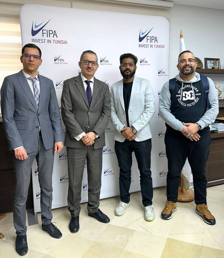 M. Prasanna Venkatesh, Directeur R�gional de la soci�t� ManageEngine a �t� re�u par M. Jalel Tebib, Directeur G�n�ral de FIPA-Tunisie