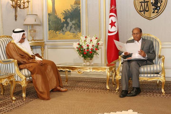 المرزوقي يتلقى رسالة من امير الكويت