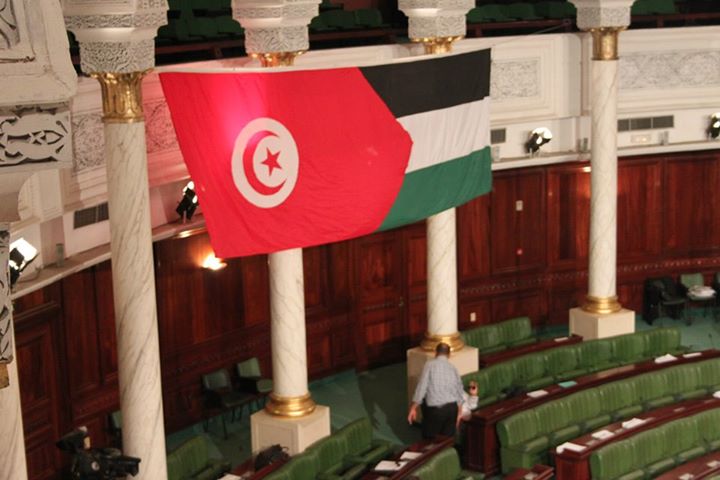 بالصور : نواب التأسيسي يعبّرون في قبّة المجلس عن تضامنهم مع غزّة