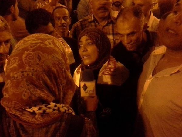 الناشطة الحقوقية اليمنية توكل كرمان تشارك في المسيرة المساندة لغزة التى دعا إليها المرزوقي