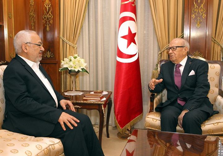 بعد لقائه بوجمع الرميلي, السبسي يلتقي راشد الغنوشي