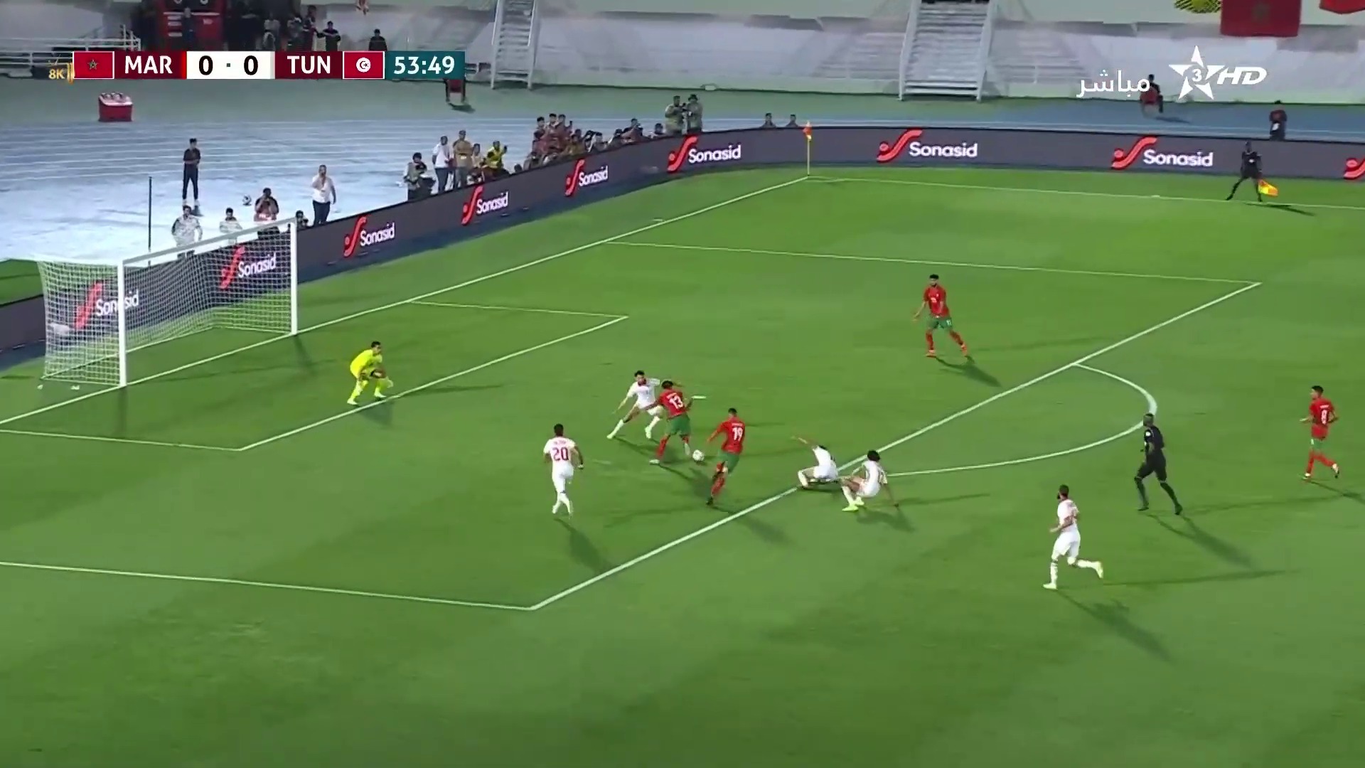 المنتخب التونسي يكتفي بالدور الدفاعي وينهزم بثنائية نظيفة أمام نظيره المغربي في ودية ملعب فاس الكبير 
