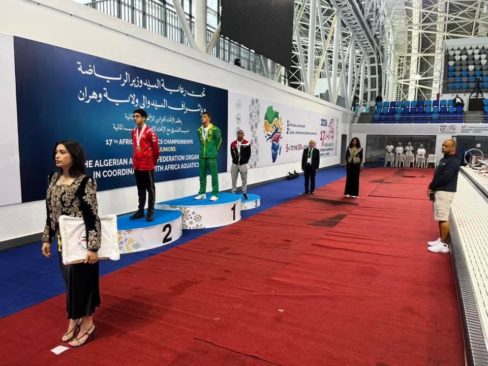 البطولة الافريقية للسباحة (وهران 2026) - يوسف دومة يحرز فضية سباق 800 م سباحة حرة أواسط