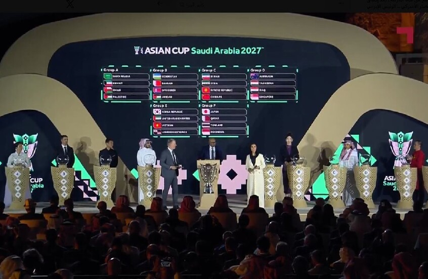 قرعة كأس آسيا 2027 تضع السعودية والكويت وعُمان وفلسطين في مجموعة عربية خالصة