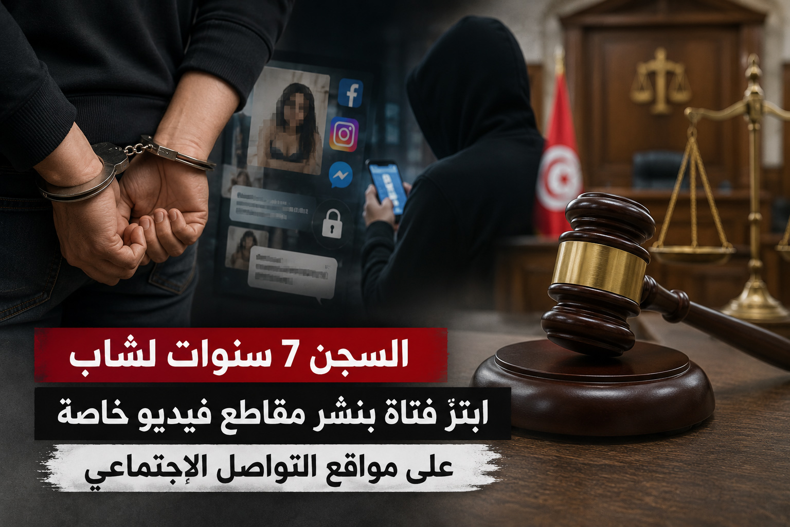 السجن 7 سنوات لشاب نشر صورا ومقاطع خاصة لفتاة على مواقع التواصل