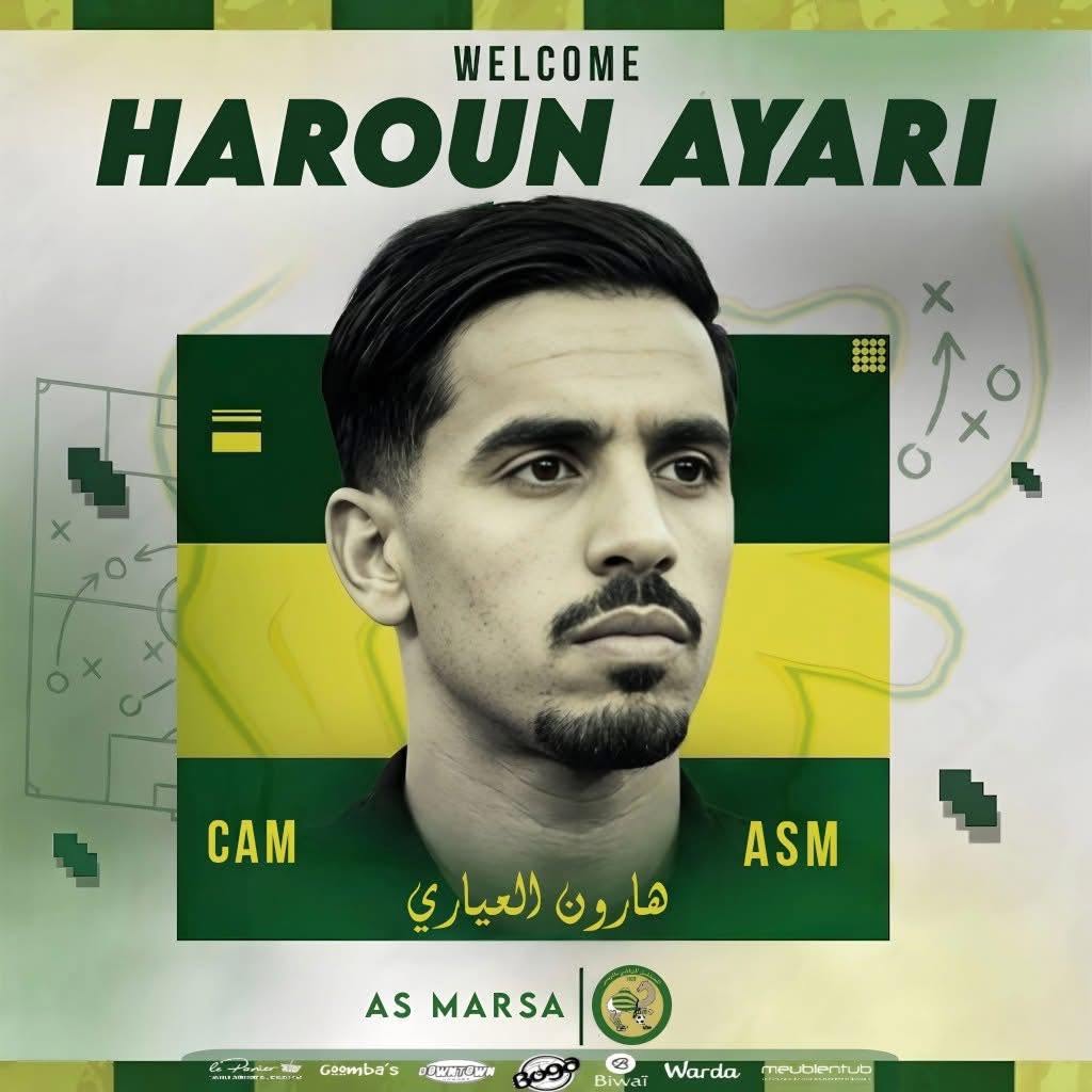 مستقبل المرسى يتعاقد مع اللاعب هارون العياري