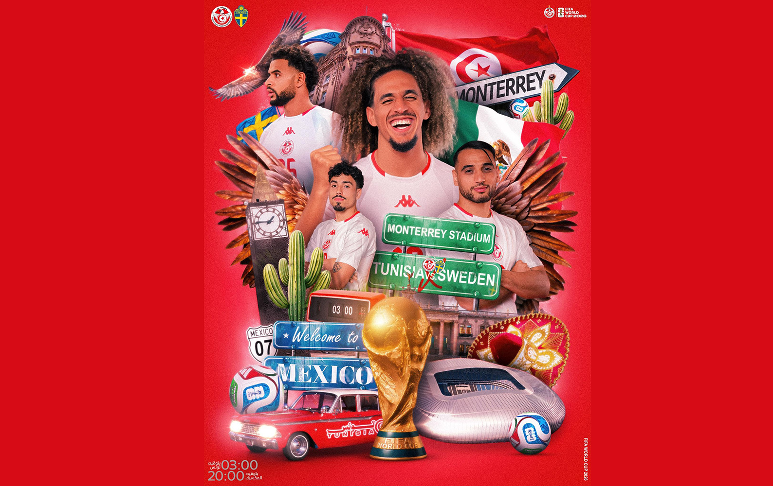 مونديال 2026 : المنتخب التونسي يواجه السويد بعيون حالمة بحثا عن بداية واعدة
