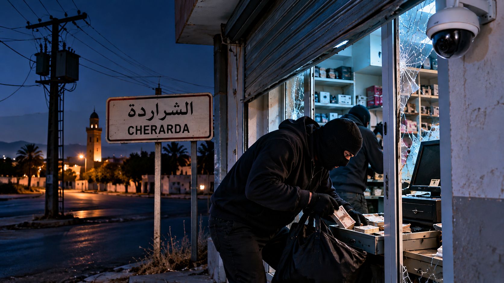 القيروان: قطعوا التيار الكهربائي على معتمدية الشراردة قبل السطو على محل والاستيلاء على 17 ألف دينار