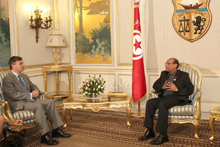 Le président de la République s'entretient avec l'ambassadeur des Etats-Unis d'Amérique