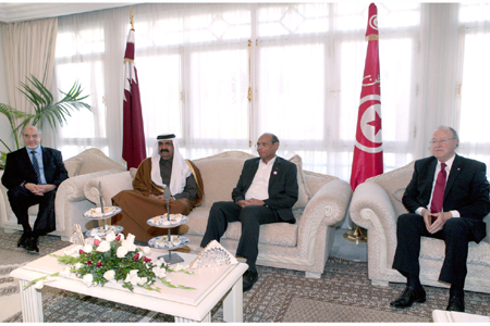 Tunisie-Qatar Arrivée de l'Emir du Qatar à Tunis -