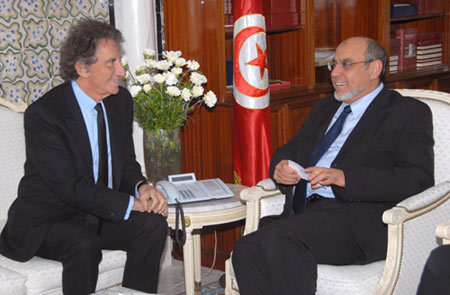Tunisie-France M.Hamadi Jebali, chef du gouvernement s'entretient avec M.Jack Lang