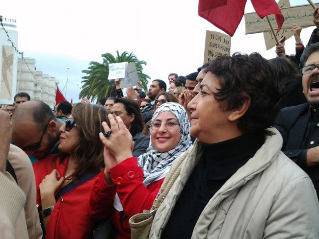 une marche pacifique à Tunis