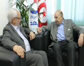 راشد الغنوشي يلتقي برئيس الطائفة اليهودية في تونس روجار بيسميث