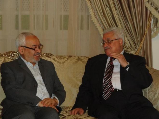 راشد الغنوشي يلتقي بالرئيس الفلسطيني محمود عبّاس