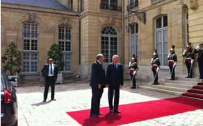Tunisie-France-Coopération Jebali reçu à l'hôtel de Matignon