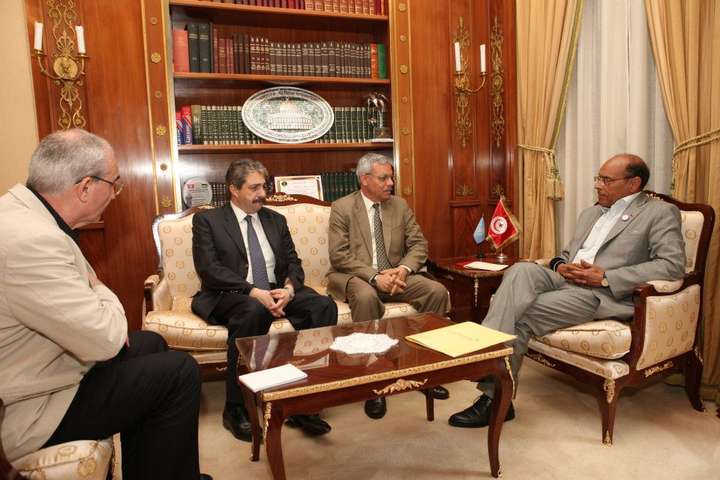 Marzouki rencontre des secrétaires généraux de partis politiques et des présidents de groupes parlementaires
