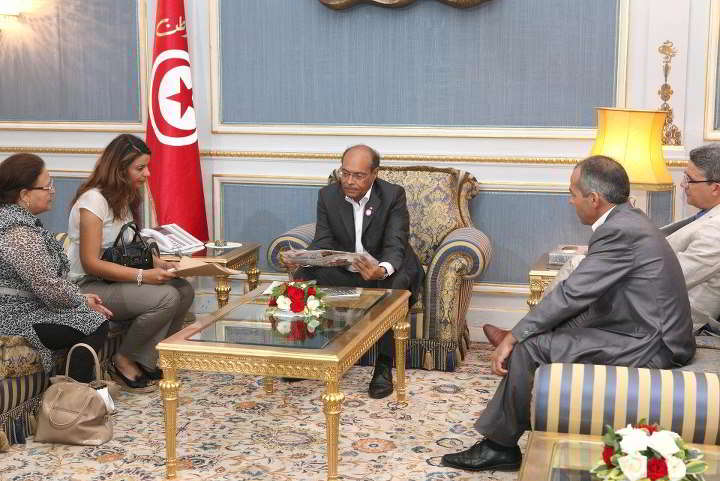 المرزوقي يلتقي مع وفد من مؤسسة دار الصباح