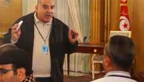 بالفيديو : زياد الهانى يحرّض زملاءه الصحففين على الإنسحاب قبل دقائق من كلمة الجبالى