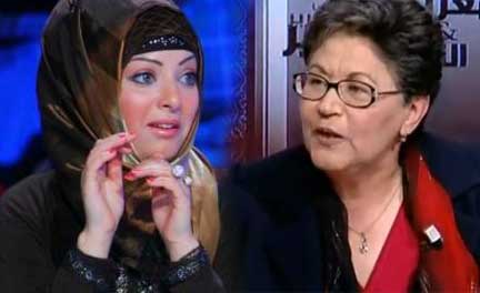 نائلة السليني مغتاضة من حجاب ايناس بن علي