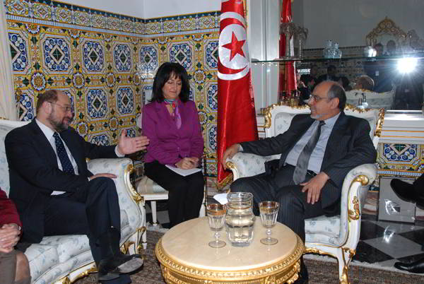 Hamadi Jebali rencontre le président du Parlement européen