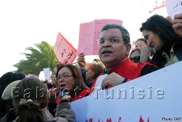 Rassemblement de protestation des magistrats devant l'ANC