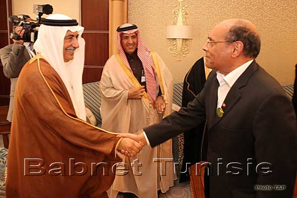 Marzouki s'entretient avec le ministre saoudien des finances