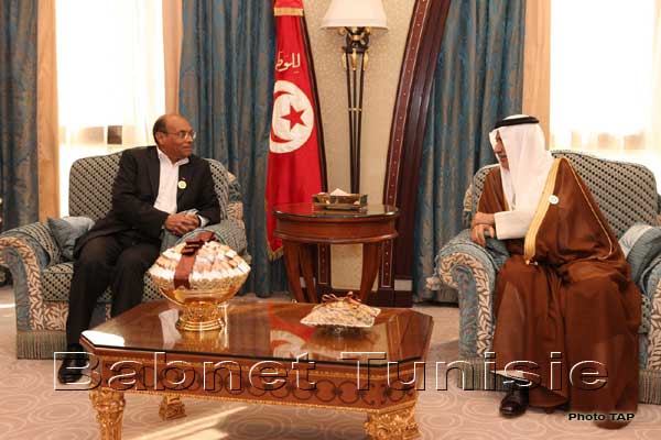 Marzouki s'entretient avec le ministre saoudien des finances