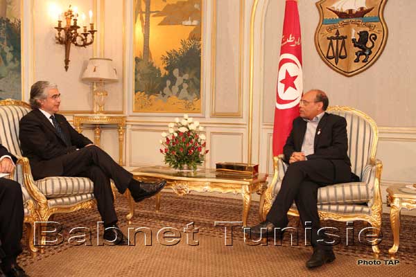 Moncef Marzouki s'entretient avec le ministre portugais de la défense